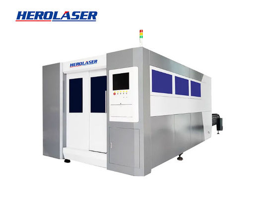 Purple Horn Fully Enclosed 12000W Fiber Laser Cutter With Exchange Working Table